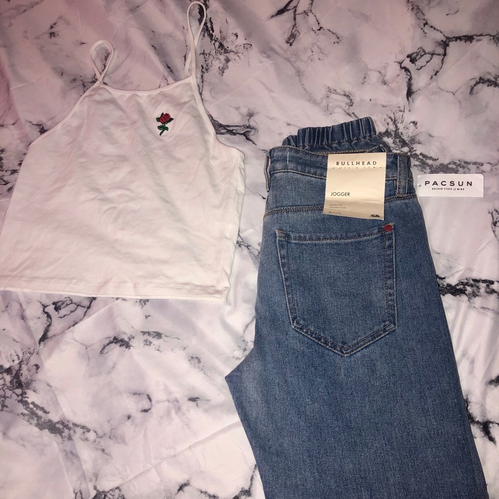 White Rose Halter Crop Top